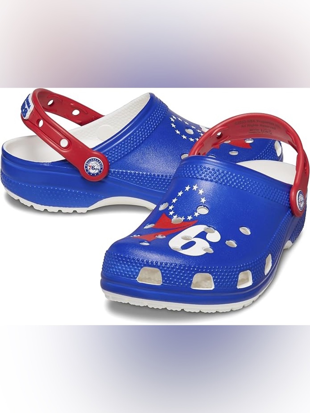 Crocs Unisex Adult 76ERS NBA Classic Clog. M9/W11 - Picture 1 of 7